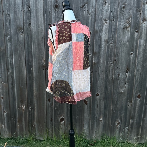 Anthropologie Maeve - Fantasia Metallic Clip Dot Top - Picture 4 of 11